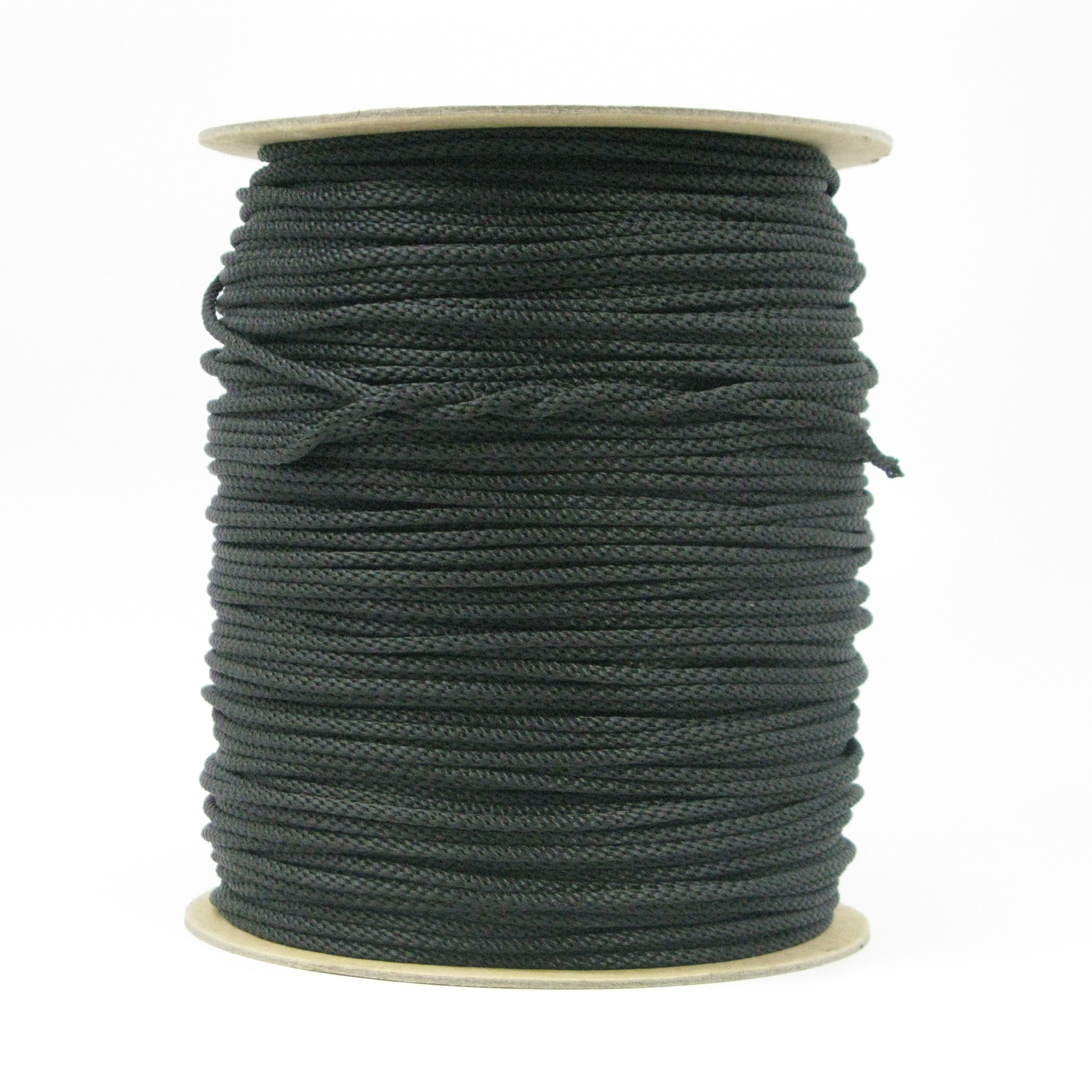 1/8″ Solid Braided Nylon Cord Black