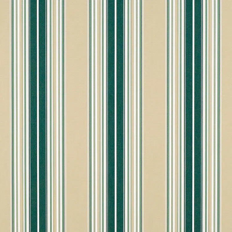 46" Sunbrella Shade Acrylic Forest Green/Beige/Natural Fancy
