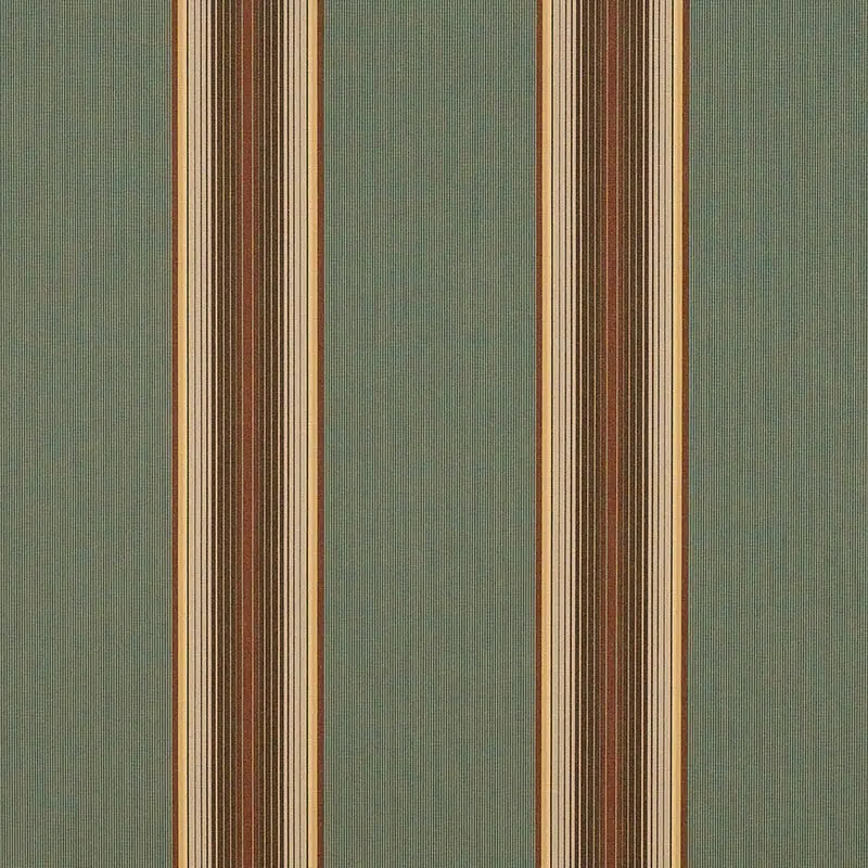 46" Sunbrella Shade Acrylic Forest Vintage Bar Stripe