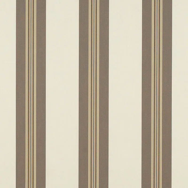 46" Sunbrella Shade Acrylic Taupe Tailored Bar Stripe
