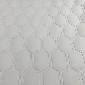 54" Seaquest Too White Hexagon Pleat